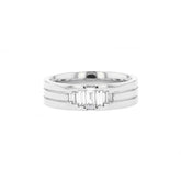Stone Setting Classic High-Polish Finish Men's Band 1